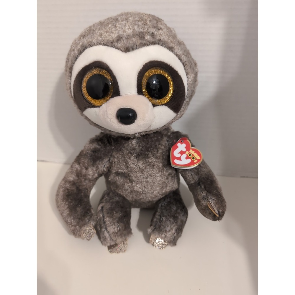 Ty Beanie Boos‎ SLOTH Zippy Plush Toy Stuffed Animal Glitter Eyes Kids Gift